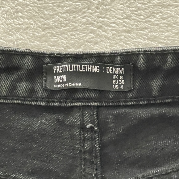 Black Denim High Waisted Distressed Jeans - Picture 8 of 9